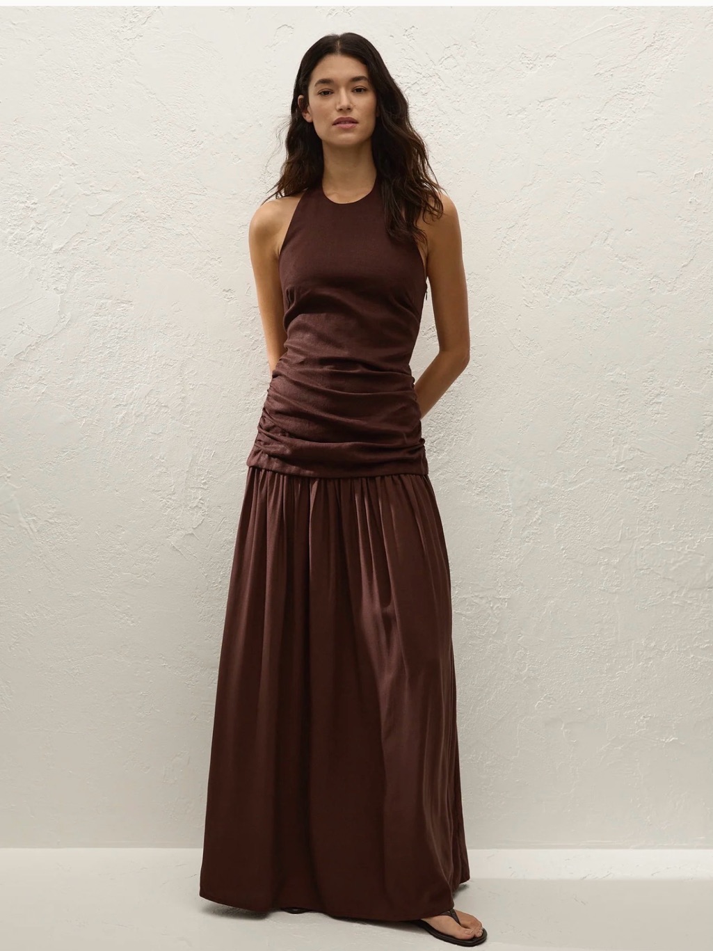 Faithfull The Brand Tali Maxi Dress Carob
